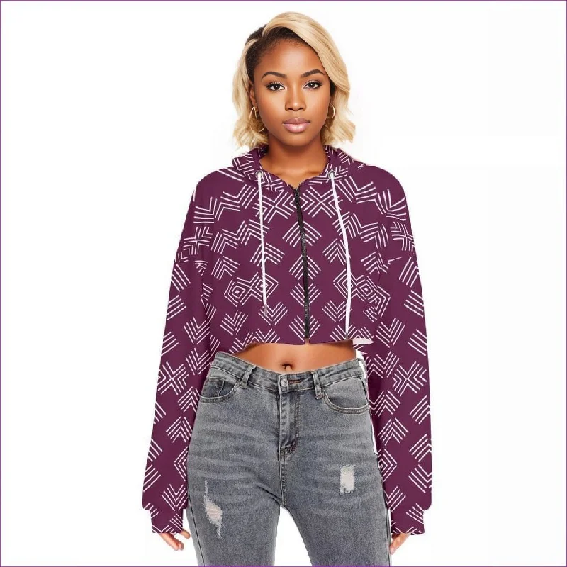 Arrows Womens Cropped Hoodie With Zipper Closure Hooded Sweatshirt Casual Wear Street Style Arrows Womens Cropped Hoodie With Zipper Closure Hooded Sweatshirt Casual Wear Street Style