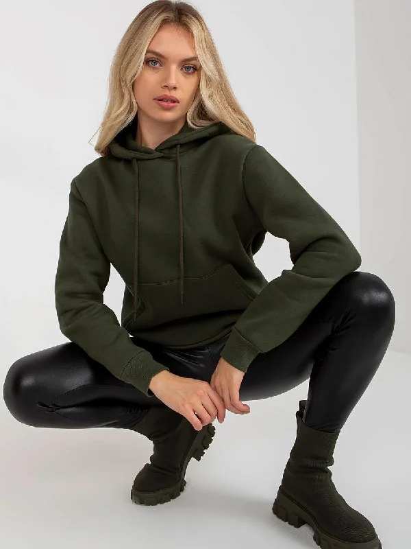 Sweatshirt Rue Paris Hoodie with Front Slit Layering Stylish