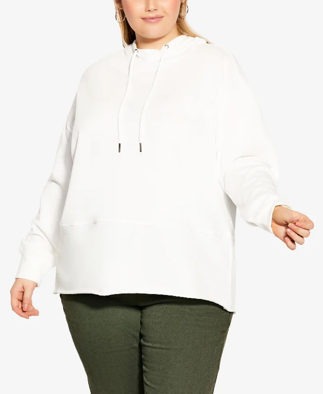 Plus Size Harley Hoodie Sweater Hoodie with Belted Waist Structured Tailored