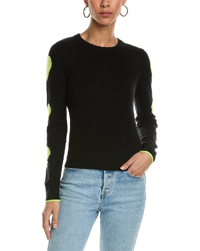 Brodie Cashmere Pixel Heart Cashmere Sweater Stylish Fashionable Trendy