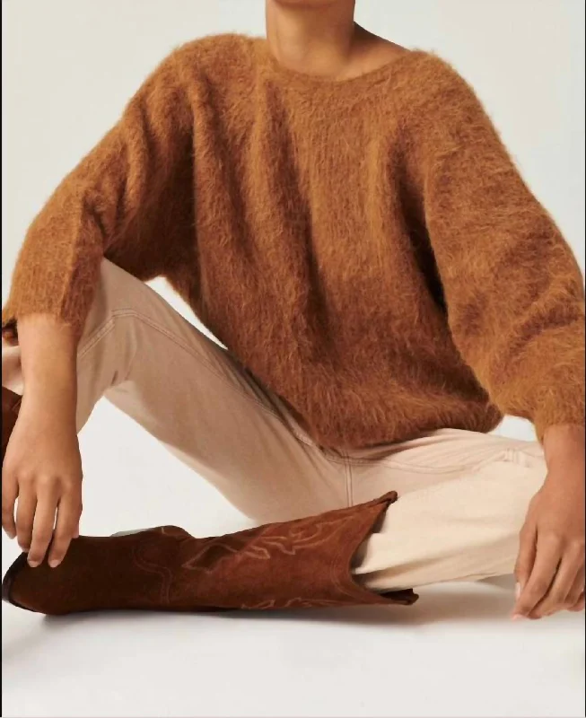 Pull Fill Jumper In Marron Iron Safe Non-Iron Wrinkle Free