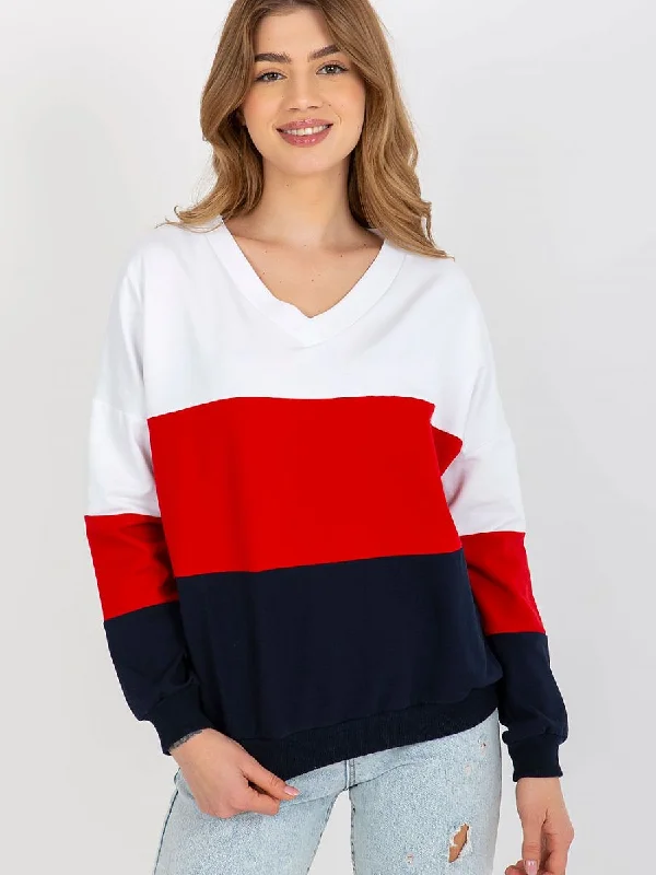 Sweatshirt Rue Paris Hoodie with Ribbed Neckline Snug Warm