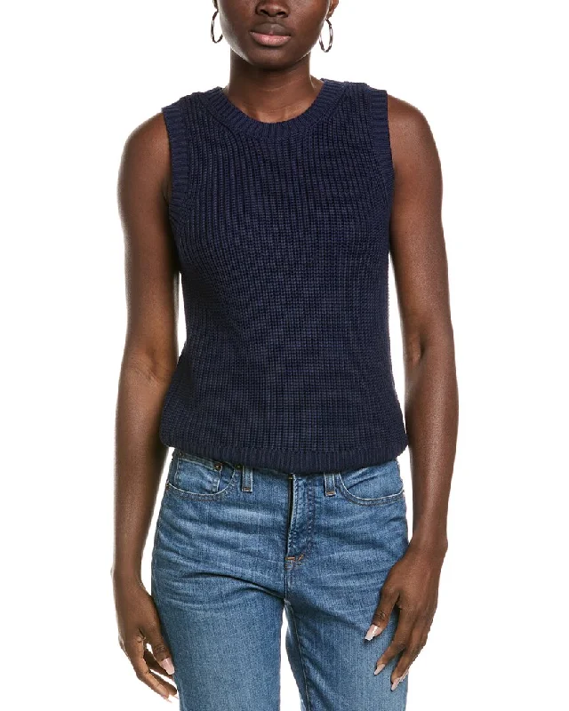Central Park West Roan Shell Sweater Chenille Blend Fleece Blend Nylon Blend