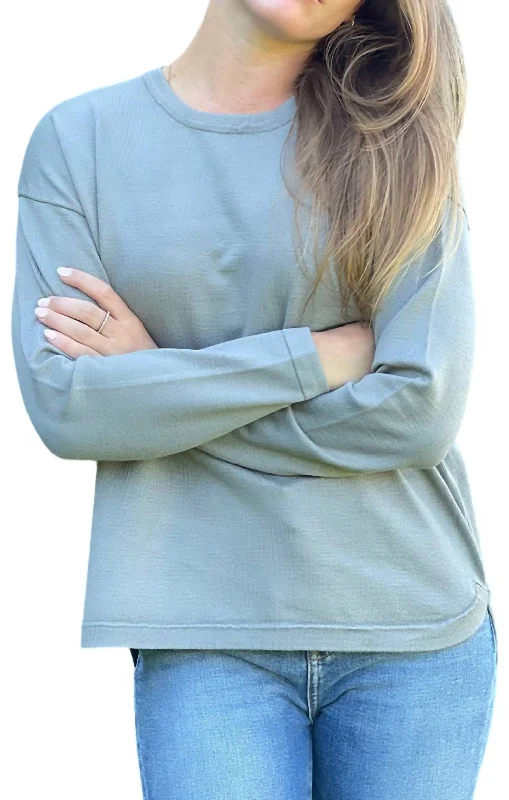 Brynn Sweater In Steel Grey Thin Thick Dense
