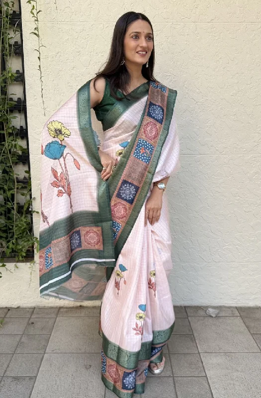 Women Party Wear Jari Chex Candy Silk Saree with Un Stitched Blouse Delicate Bow Blouse Women Party Wear Jari Chex Candy Silk Saree with Un Stitched Blouse Delicate Bow Blouse