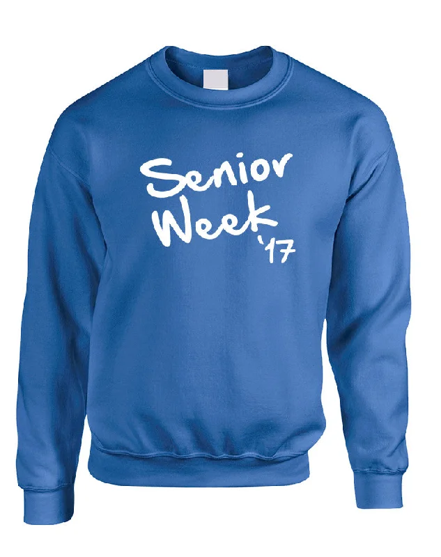 Adult Sweatshirt Senior Week 17 White Class Of 2017 Party Hoodie with Pocket Utility Practical Adult Sweatshirt Senior Week 17 White Class Of 2017 Party Hoodie with Pocket Utility Practical