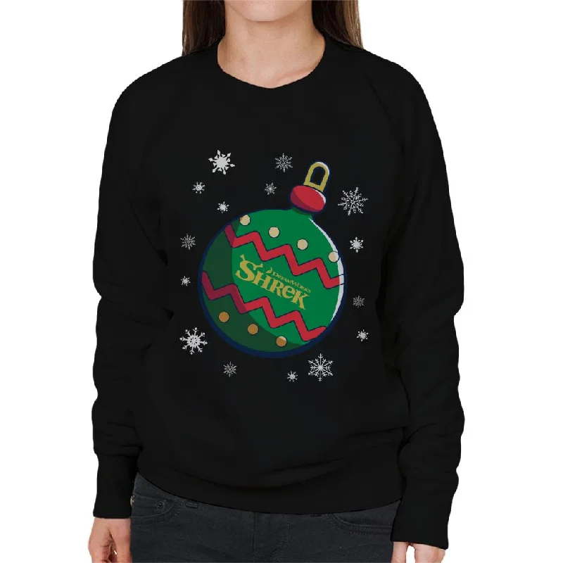 Shrek Christmas Festive Bauble Winter Snowflakes Women's Sweatshirt Graphic Hoodie Design Print Shrek Christmas Festive Bauble Winter Snowflakes Women's Sweatshirt Graphic Hoodie Design Print