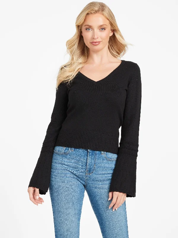 Jenny Sweater Boat Neck Shawl Collar Notched Collar