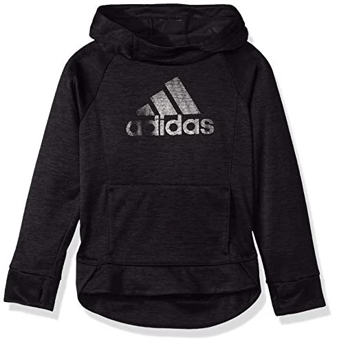 Little Girls Push It Logo-Print Hoodie Hoodie with Frayed Bohemian Relaxed