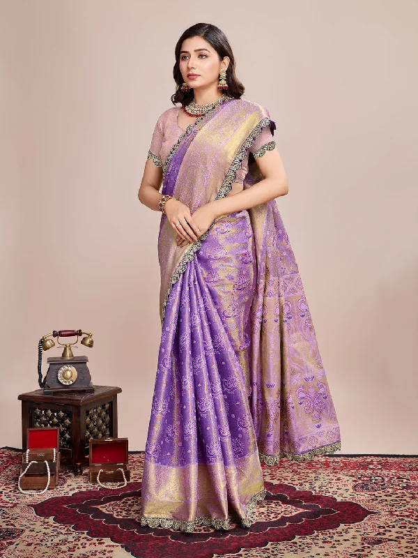 Women Party Wear Jari Weaving Worked Kanjivaram Silk Saree with Un Stitched Blouse Soft Satin Blouse Women Party Wear Jari Weaving Worked Kanjivaram Silk Saree with Un Stitched Blouse Soft Satin Blouse
