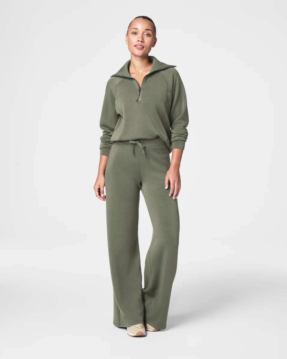 Airessentials Wide Leg Pant (Clover) Elegant Trouser Pants