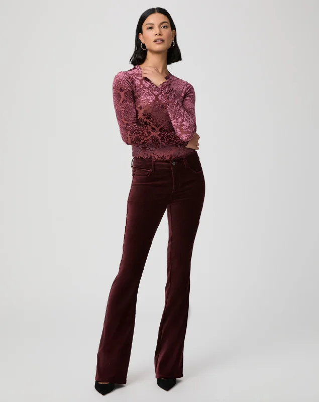 Laurel Canyon Bootcut Pant (Dark Oxblood) Comfortable Jogging Pants