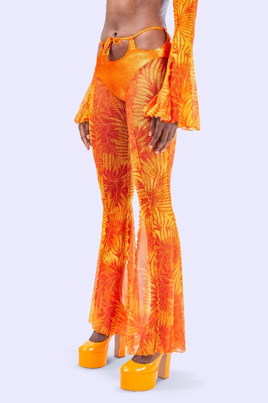 Citrine Bikini Bell Bottoms Pants Classic Pleated Pants