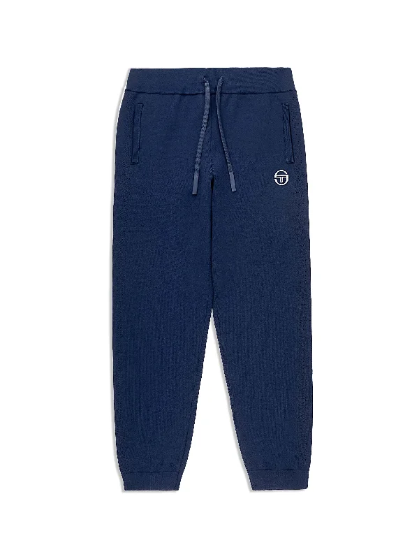 Rosolina Track Pant- Maritime Blue Trendy Printed Pants