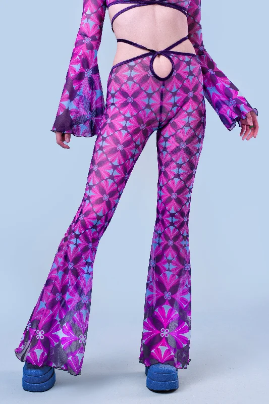 The Fuzz Mesh Wrap Pants Casual Yoga Pants