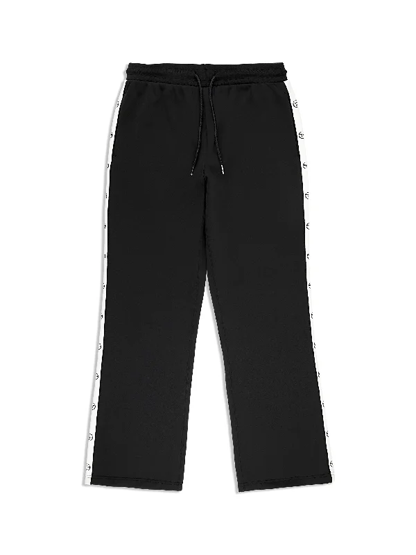 Ardea Straight Leg Track Pant- Black Beauty High-Waist Jeans