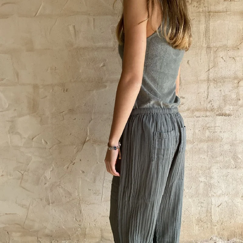 Joe Pants - Women - DS Double Saloo - S032 Ice Blue Classic Pleated Pants