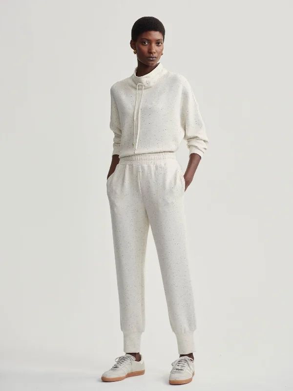 The Slim Cuff Pant 25 (Ivory Marl Fleck) Comfortable Denim Leggings