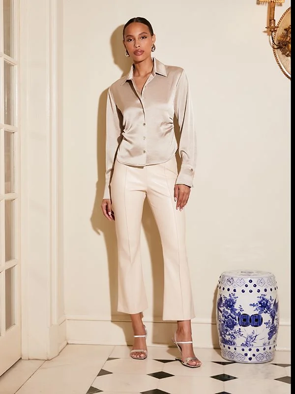 Sigourney Pintuck Pants Fashionable Tapered Leg Pants