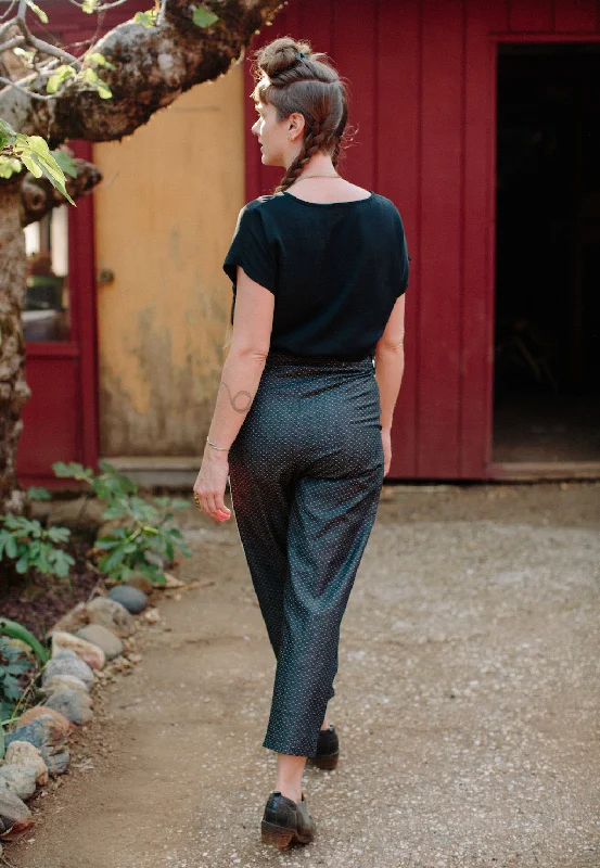 Perfect Pant 2.0 in Polka Dot Denim Trendy Work Pants