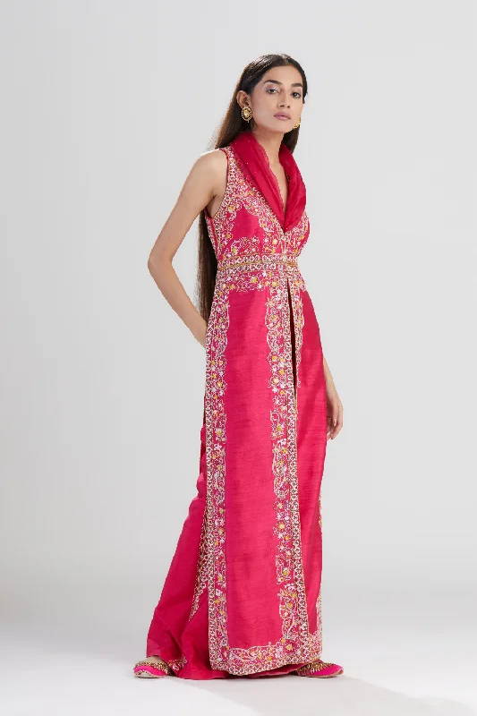 Saira Rani Achkan with Pants Elegant Wool Trousers