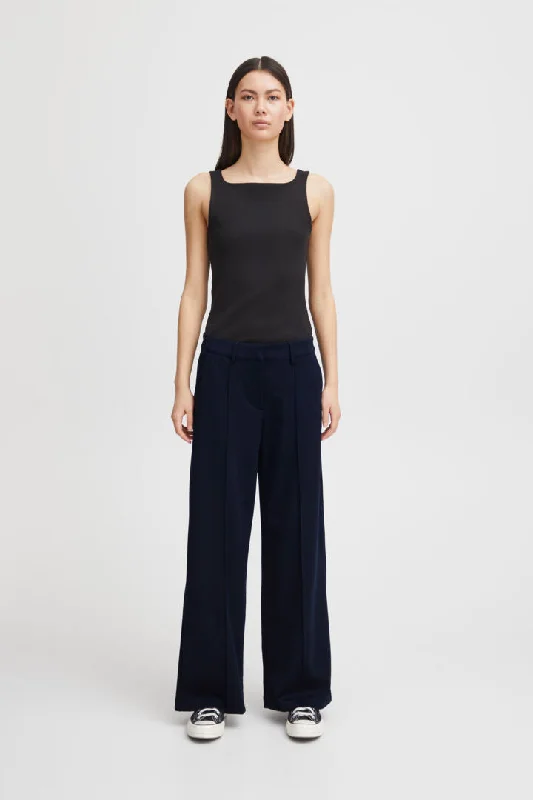 Kate Sus Office Wide Pant - Total Eclipse Classic Bootcut Trousers