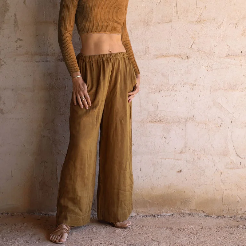 Maya Pants - Women - DS Double Saloo - S050 Antique Bronze Soft Stretch Leggings