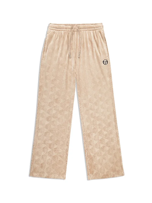 Gabrisa Velour Track Pant- Humus Formal Linen Trousers