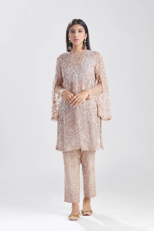 Gulabi Noor Vrit Kurta and pants Relaxed High-Waist Trousers