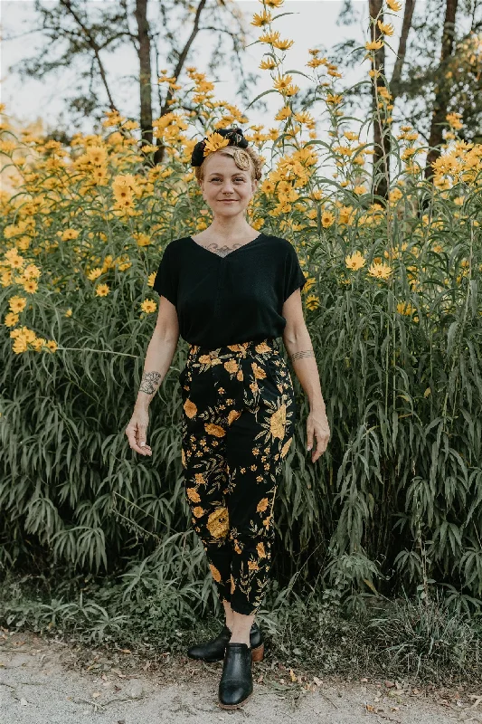 Perfect Pant in Black Marigold Slim-Fit Leggings