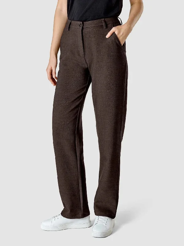 No. 1 Pants Straight Dark Chocolate Relaxed Lounge Trousers