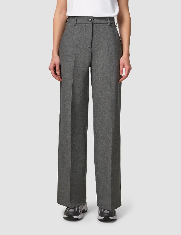 Essential Pants Wide Dark Grey Melange Classic Chino Pants