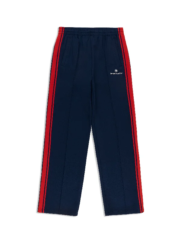 Women's Damarindo Track Pant- Maritime Blue Trendy High-Waist Trousers