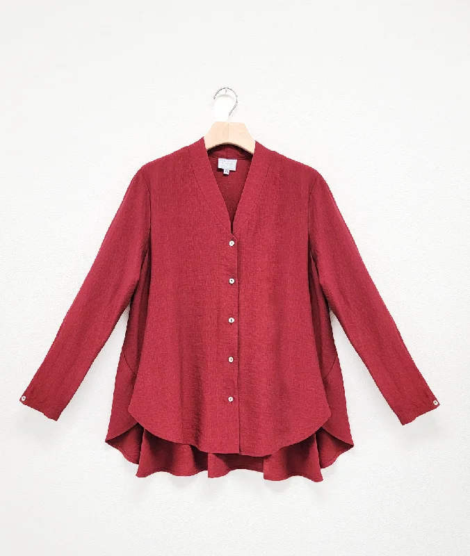 Niche - Rayon - Ash Blouse - Brick Feminine Tie Blouse