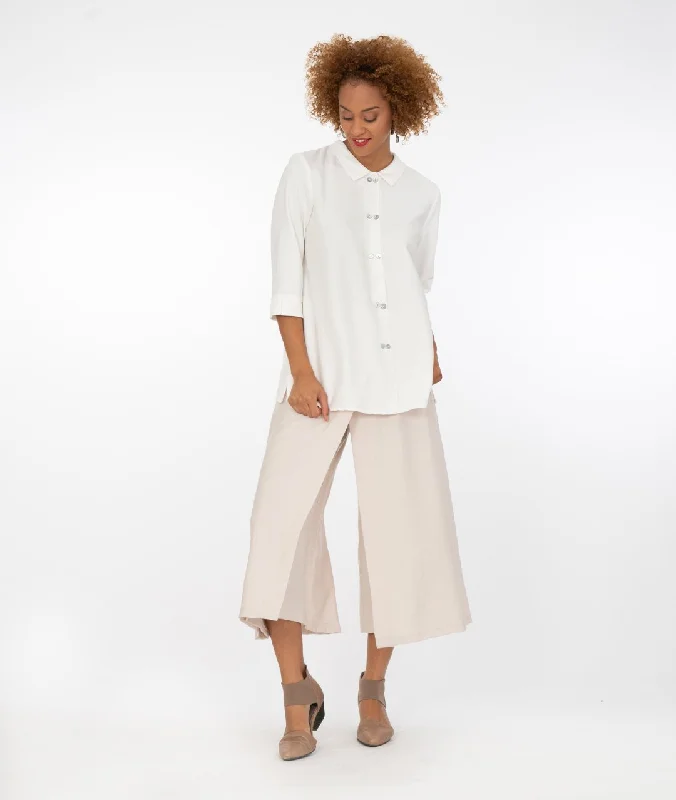 Niche - Rayon - Canyon Blouse - White Classic Minimalist Blouse