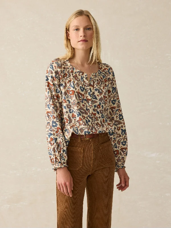 Odette Blouse - Ginger Maplewood Floral Modern Work Blouse