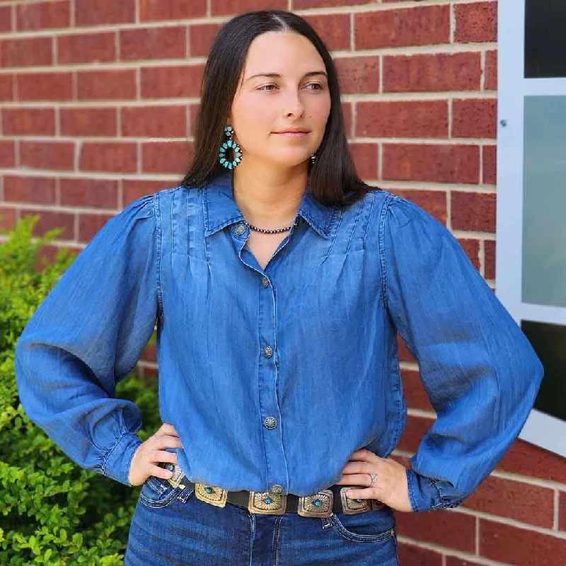 Cowboy Blues 2.0 Blouse Modern Work Blouse