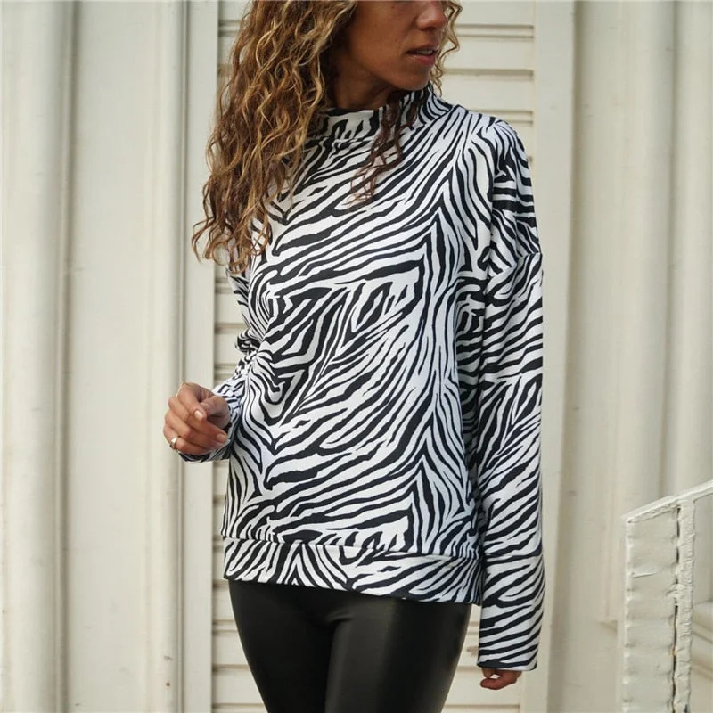 Zebra Print Womens Tops And Blouses Lightweight Floral Blouse