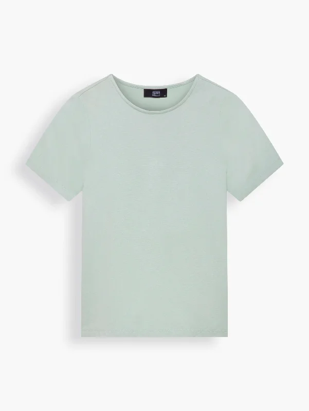 Modern Cut T-shirt in Mint Green Oversized T-Shirt Spandex breathable