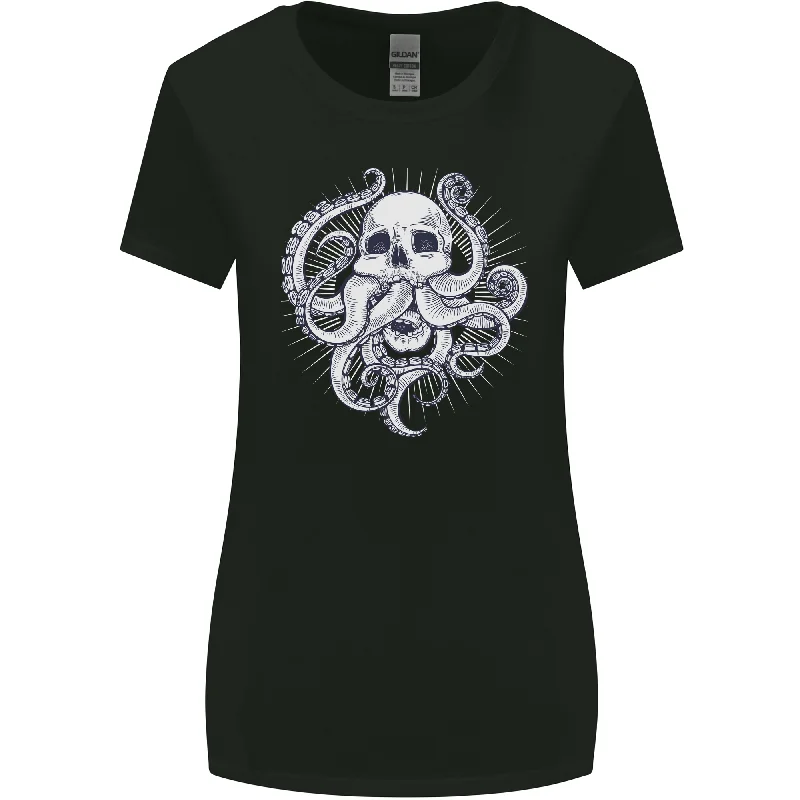 Cthulhu Skull Womens Wider Cut T-Shirt Nylon Fabric Polyester Fabric Spandex Fabric