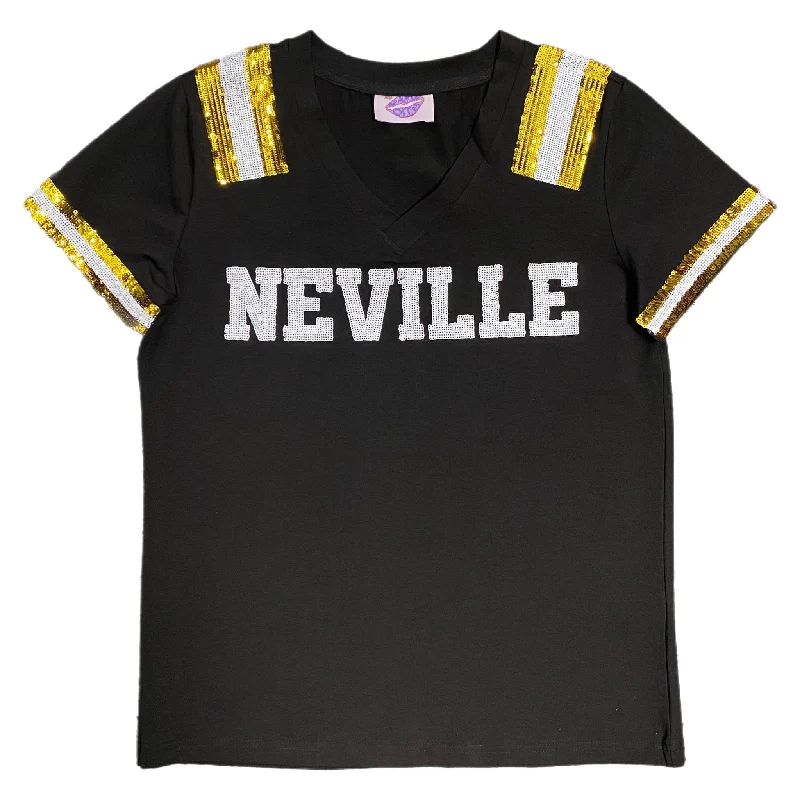 Neville Jersey Style Tee Hooded Caped Shawl Collar