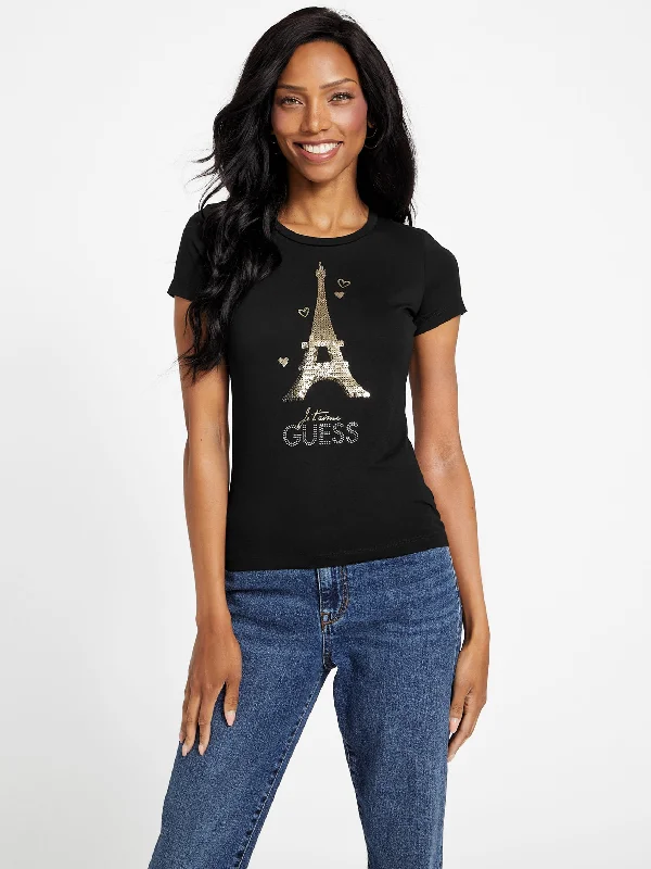 Eco Amelie Paris Tee Zippered Front Buttoned Front Snap Front