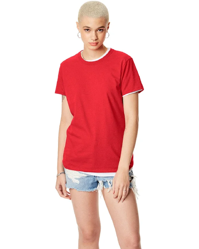 Hanes Ladies Classic Fit Tee | Athletic Red Anti-Shrink Durable Soft