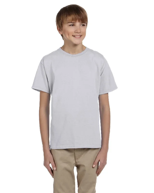 Hanes Youth Heavyweight 50/50 T-Shirts | Ash Sequined Glittery Shiny