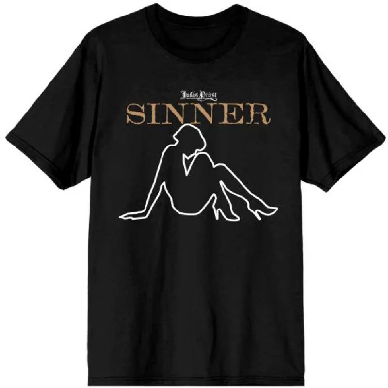 Judas Priest | Official Band T-Shirt | Sin After Sin Sinner Slogan Lady Casual Formal Business