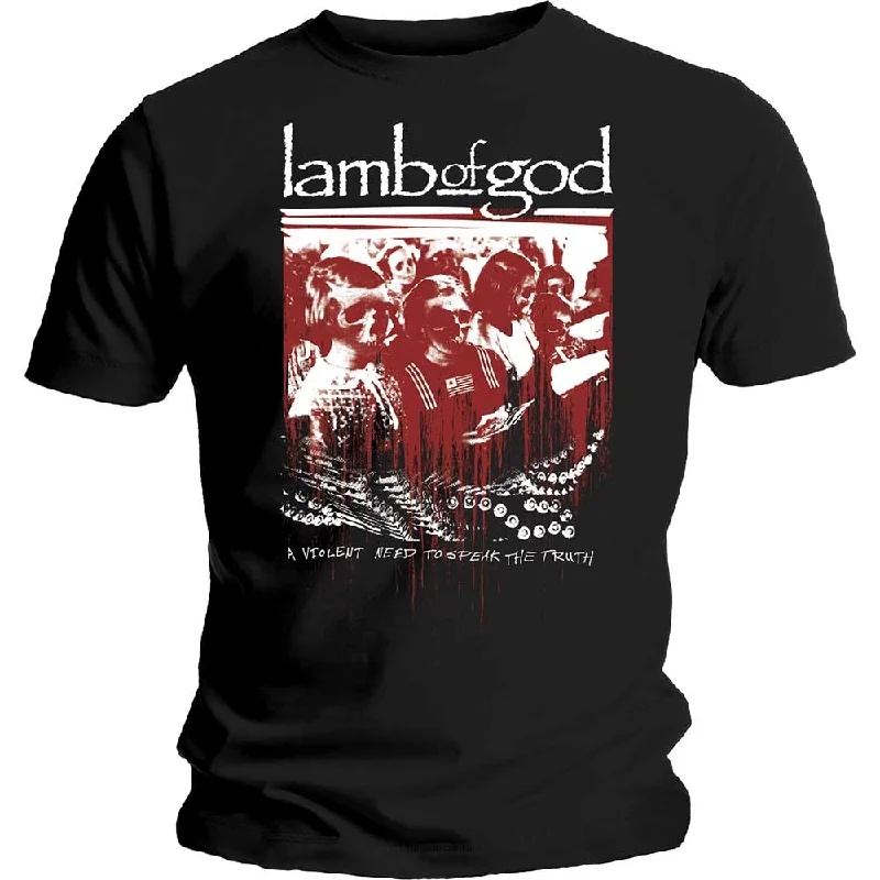 Lamb Of God | Official Band T-Shirt | Enough is Enough Cashmere Blend Cotton Blend Poly Blend