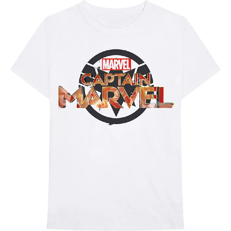 Marvel Comics | Official Band T-Shirt | Captain Marvel New Logo Cozy Warm Stylish