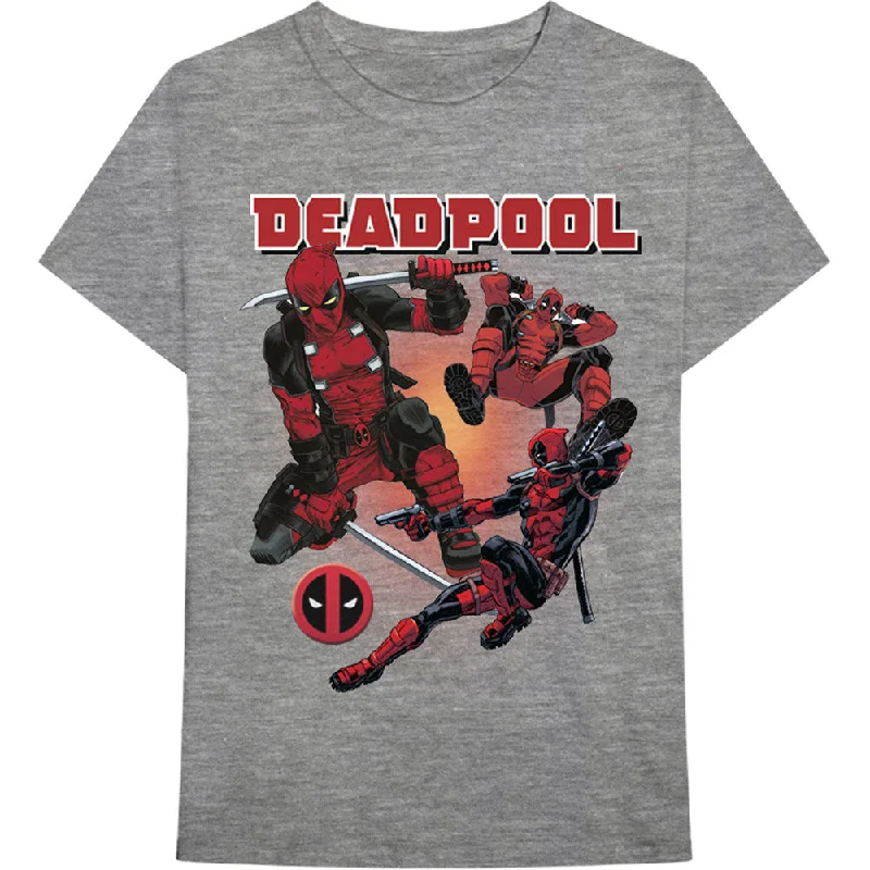 Marvel Comics | Official Band T-Shirt | Deadpool Collage 1 Sequined Glittery Shiny