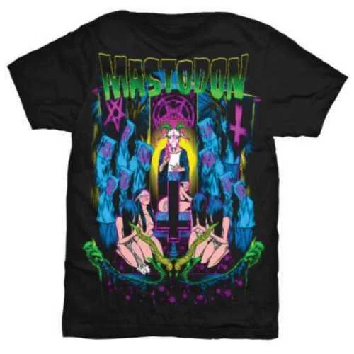 Mastodon | Official Band T-Shirt | Unholy Ceremony Denim Fabric Leather Fabric Suede Fabric