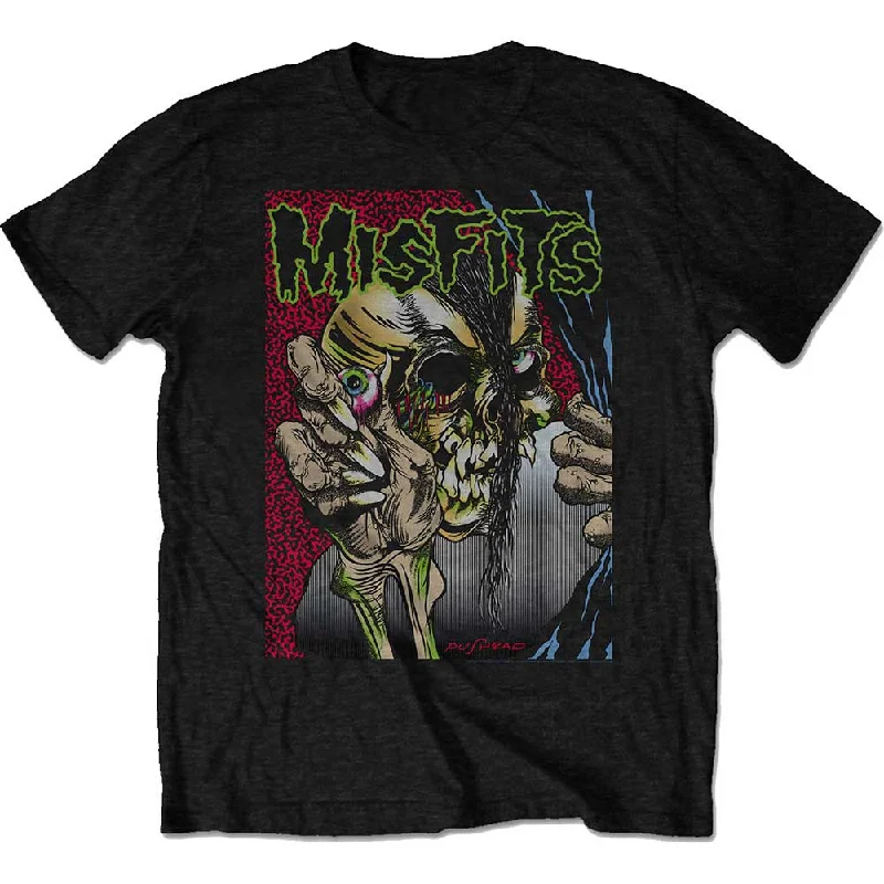 Misfits | Official Band T-Shirt | Pushead Thin T-Shirt Open Front Quick Dry